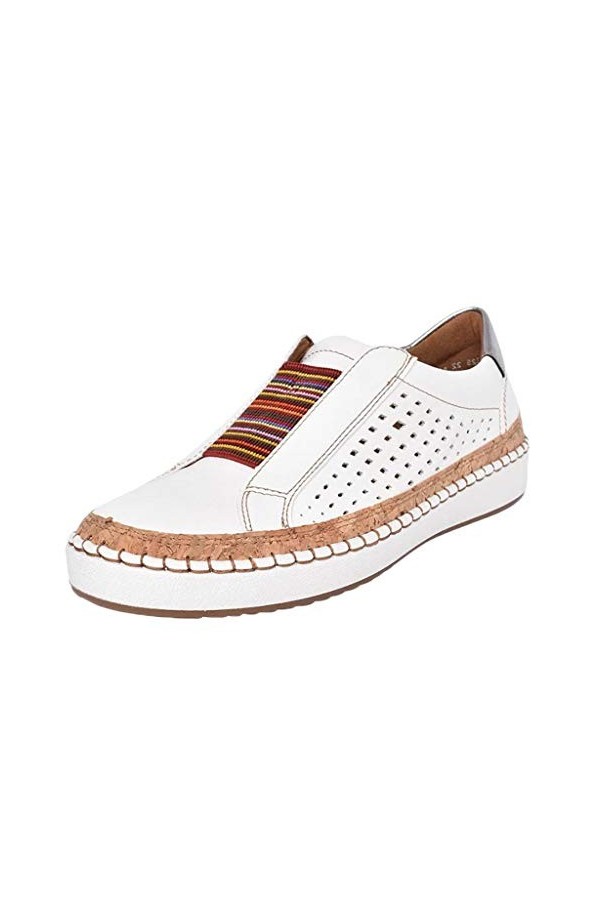 Basket Femme De Course Pas Cher Round Toe Slip-on Respirant Mode Tendance Chaussures Plates Baskets Basses Sneakers