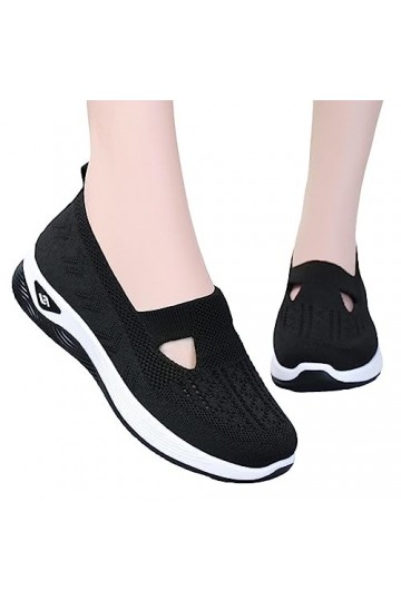 Leryveo Chaussures tissées Respirantes à Semelle Souple pour Femmes | Chaussures Marche orthopédiques pour Femmes | Chaussure