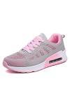 Lanivic Femmes Maille Baskets Dames Chaussures de Course Baskets de Sport athlétique Plates à Lacets décontractées Plat Blanc