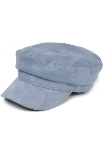 styleBREAKER Newsboy 04023091 Casquette ballonnière pour femme Aspect daim doux, bleu clair, taille unique