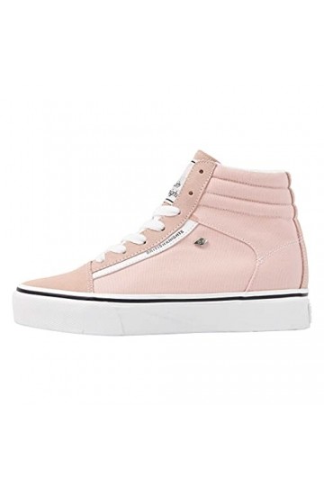 British Knights Femme Mack Mid Platform Basket, Rose et Blanc, 38 EU