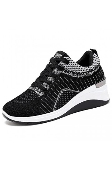 VICRUNMX Baskets à Talons compensés pour Femmes Chaussures de Marche à Semelles compensées cachées