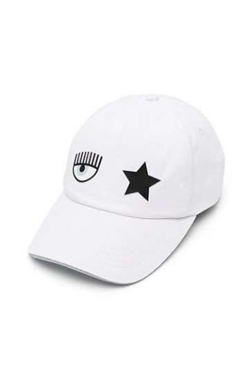 CHIARA FERRAGNI Casquette blanche Basebal Cap with Penc, blanc, Medium