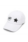 CHIARA FERRAGNI Casquette blanche Basebal Cap with Penc, blanc, Medium
