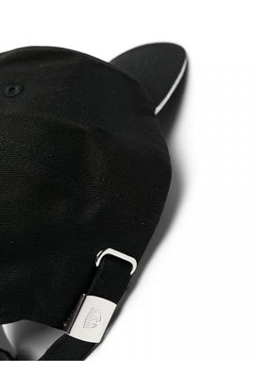 CHIARA FERRAGNI Casquette Noir Basebal Cap with Pence, Noir , Medium