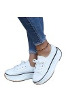 Onsoyours Baskets Plateforme Chaussures de Toile Femme Baskets Plateforme Chaussure de Sport Marche Fitness Sneakers Basses P