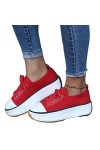 Onsoyours Baskets Plateforme Chaussures de Toile Femme Baskets Plateforme Chaussure de Sport Marche Fitness Sneakers Basses P