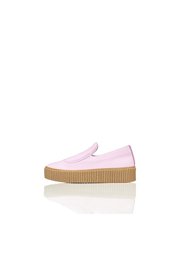 find. Baskets Compensées Femme Sans Lacets, Rose Pink , 38 EU