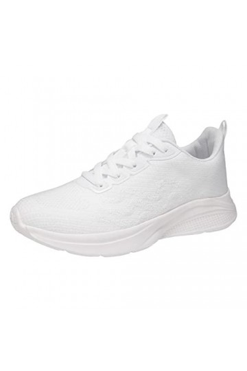 Femmes Baskets Mode été Nouveau modèle Maille Respirant Confortable Fond épais Fond Plat Chaussures à Lacets Baskets Blanches