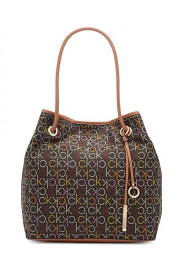 Calvin Klein Gabrianna Monogram North/South Key Item Tote Femme, Multi-Logo, Taille Unique