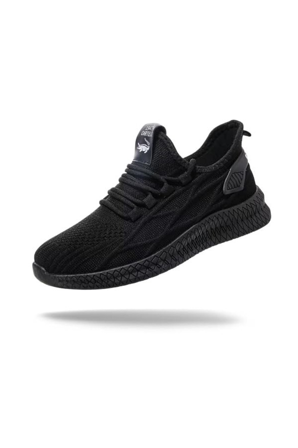 LINGDU Basket Sneakers Homme Femme Sport Basket Noir Blanc Beige （Blanc 42）