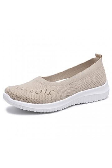 LYBANG Femmes Nouveau Style Casual Chaussures de Marche sans Lacets Semelle Souple Confortable léger Mesh Respirant Fitness S