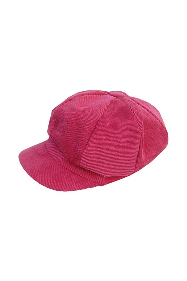Cool4 Feincord Bonnet boulanger en velours côtelé Chemo Visière vintage A05, rouge bordeaux, 58