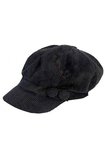 Cool4 Casquette bouquetière en velours côtelé - Casquette chimio - Visière A06, Noir , 58