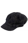 Cool4 Casquette bouquetière en velours côtelé - Casquette chimio - Visière A06, Noir , 58