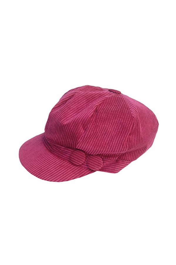 Cool4 Casquette bouquetière en velours côtelé - Casquette chimio - Visière A06, Noir , 58