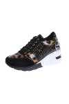 ALCRISP Chaussures de Sport Semelle compensée Femme décontractées et Confortable Grande Taille Pas Cher Printemps Automne Cas