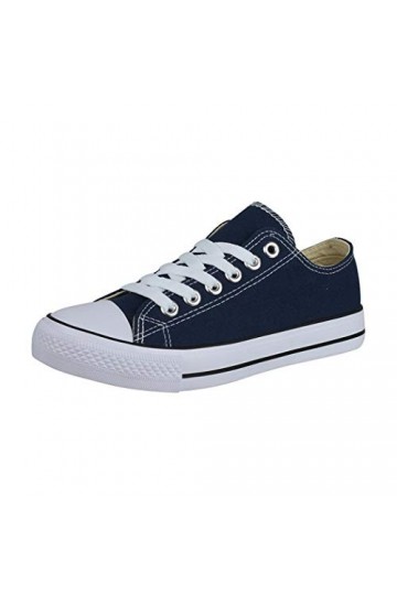 Elara Unisexes Baskets en Textile Low Top Chunkyrayan 36-46 A-YD3230-Blau-41