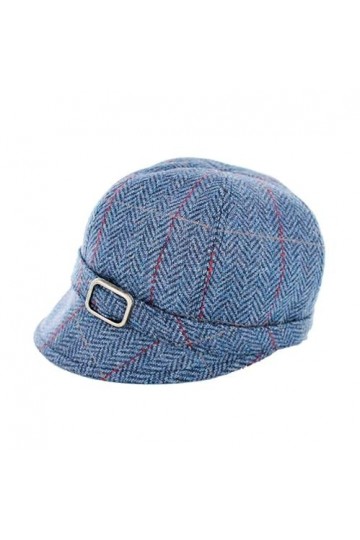 Mucros Weavers Chapeau à rabat pour femme en tweed fabriqué en Irlande, bleu ciel, Taille unique