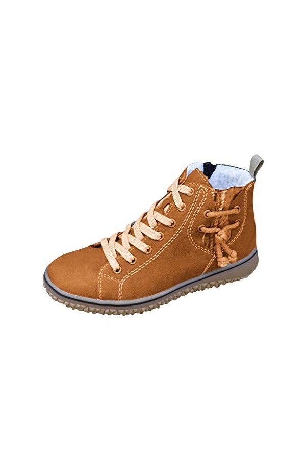 Baskets pour femme 39-42 - Chaussures plates décontractées - Chaudes - Grandes tailles, marron, 42 EU