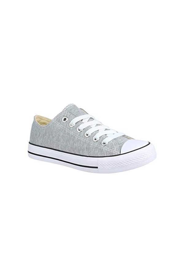 Elara Chaussures de Sport Unisexe en Tissu à Dessus Bas Chunkyrayan CHF Lt.Grey-44