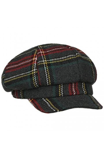 Lipodo Casquette Gavroche Plaidy Femme - avec étiquette visière, Doublure Printemps-été - S 55-56 cm Gris