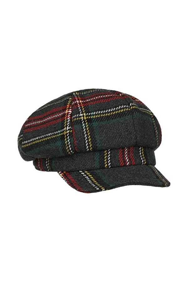 Lipodo Casquette Gavroche Plaidy Femme - avec étiquette visière, Doublure Printemps-été - S 55-56 cm Gris