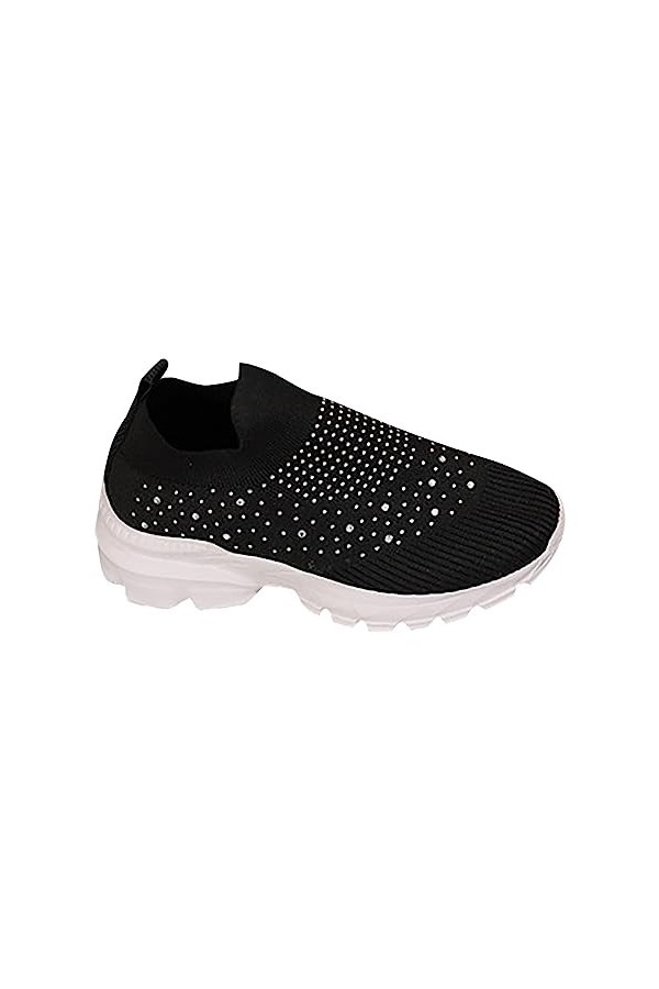 BIISDOST Baskets Mode Femme : Paillettes Plates Baskets Respirantes Paillettes Chaussures de Sport dExtérieur Chaussures de 
