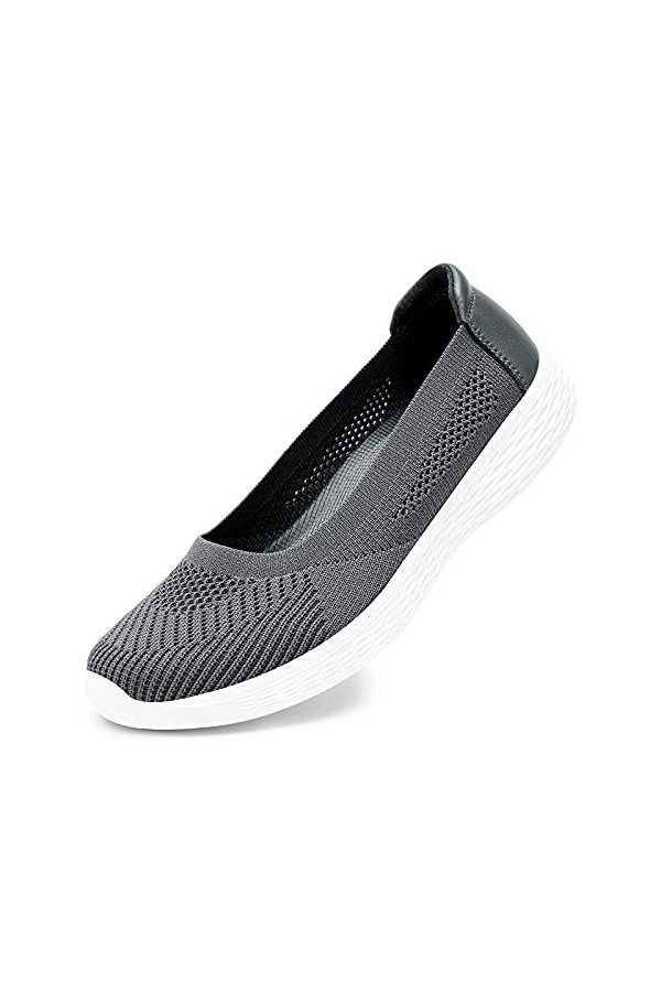 Puxowe Chaussures Slip-on Plates Basses en Maille Mocassins Respirants en Maille pour Femmes 36 EU Bleu Marin