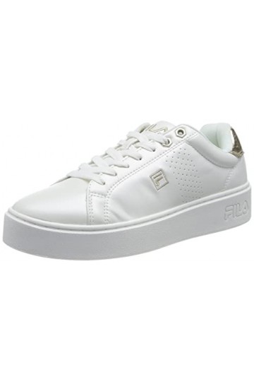 FILA Femme Crosscourt Altezza F Low WMN Basket, White-Gold, 42 EU