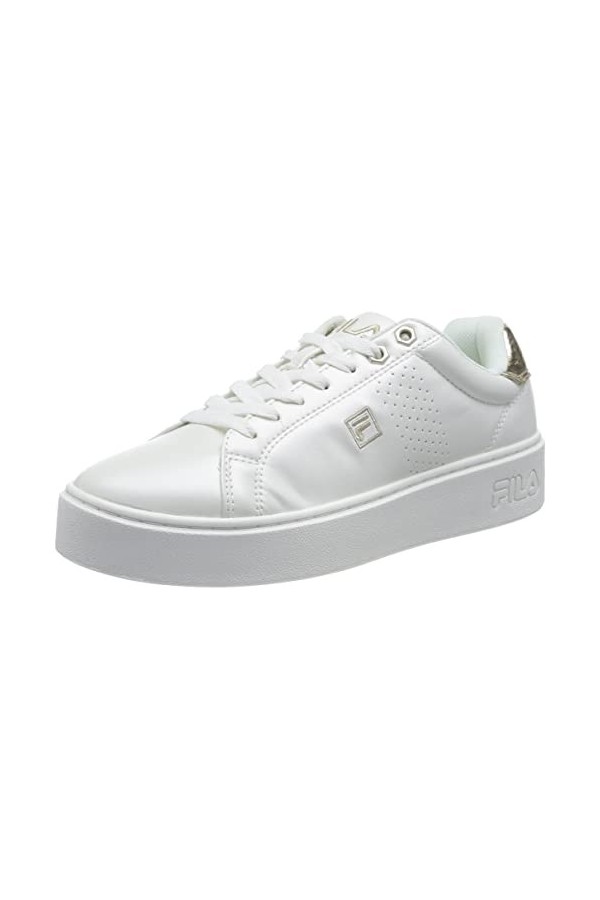 FILA Femme Crosscourt Altezza F Low WMN Basket, White-Gold, 42 EU
