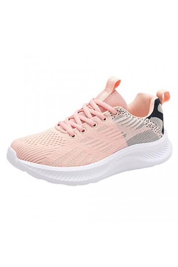 Baskets Mode Femme Sneakers Respirant Mesh Confortable Chaussures de Running Sport Confortables Pas Cher Mode LéOpard Imprimé