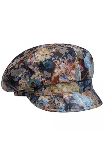 Seeberger Casquette Gavroche Tivena Flower Casquette avec étiquette Taille Unique - Bleu 