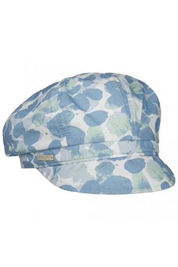Seeberger Casquette Gavroche Jalovia Casquette avec étiquette Casquette pour Femme Taille Unique - Bleu Clair 