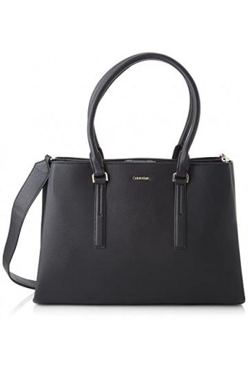 Calvin Klein CK Elevated Tote LG, Fourre-Tout Femme, Noir, Taille Unique