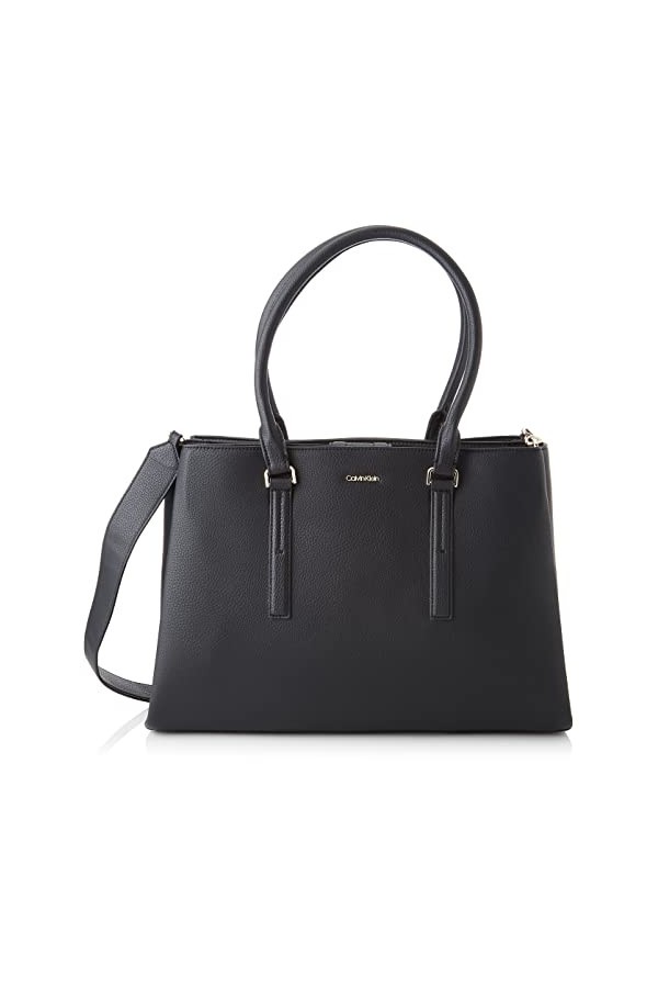 Calvin Klein CK Elevated Tote LG, Fourre-Tout Femme, Noir, Taille Unique
