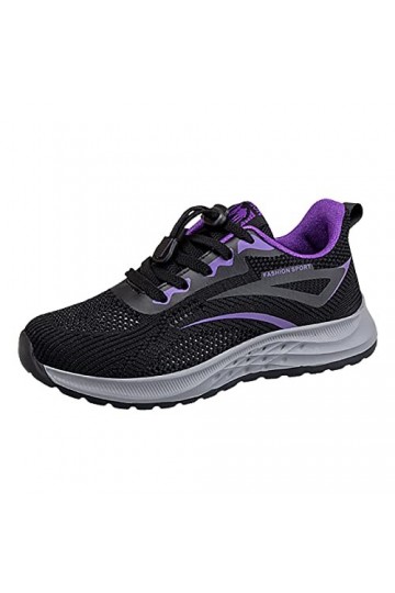 Basket Femme Chaussures de Running Femmes Baskets Mode été Maille Respirant Confortable léger à Lacets Chaussures décontracté