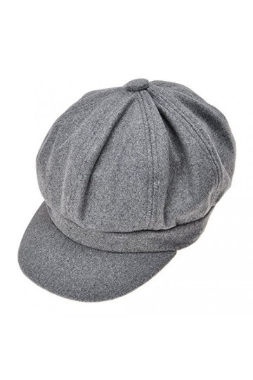 ZLYC Femme Classique Casquette Gavroche Hiver Casquette Souple Gris ,Taille Unique