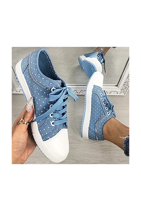 Dasongff Femmes Baskets Mode Respirantes À lintérieur Augmentation, Dentelle Antidérapant Confortables Compensé Chaussure à 