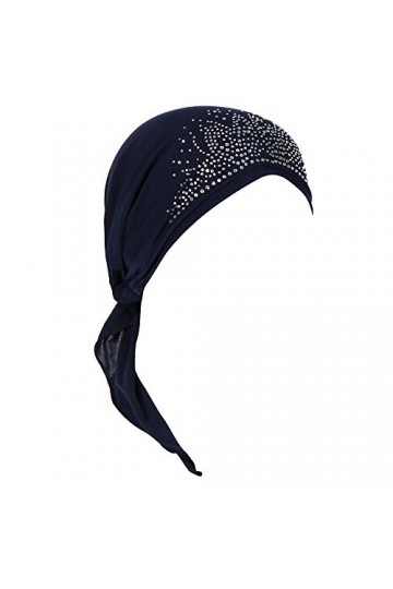 Foulard en Coton pour Femme Turban Casquettes éLastique à Large Bande Bonnet Chimio Musulmanes Cheveux Chirurgical Chaud Chem