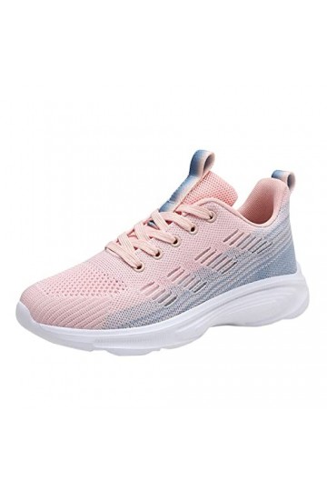 Yavion Basket Femmes Chaussures De Course Sport Basket Running Homme Femme,Mode Sneakers Style Multicolore Baskets Blanches F