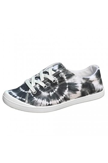 Baskets Mode Femme Sneakers Respirant Mesh Confortable Slip-on Baskets Mode Basses Chaussures DéContractéEs Imprimé Chaussure