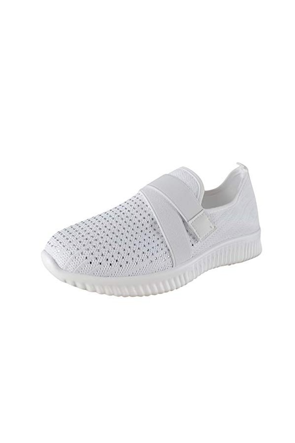 Sandales Plates Femme Taille 9 Mesdames Maille Dentelle Chaussures Respirantes décontractées Baskets Confortables Mode Basket