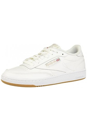 Reebok Club C85 - Baskets Femme - Blanc White/Light Grey/Gum - 39 EU