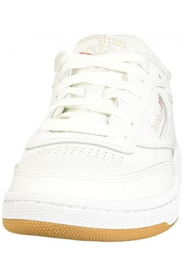 Reebok Club C85 - Baskets Femme - Blanc White/Light Grey/Gum - 39 EU