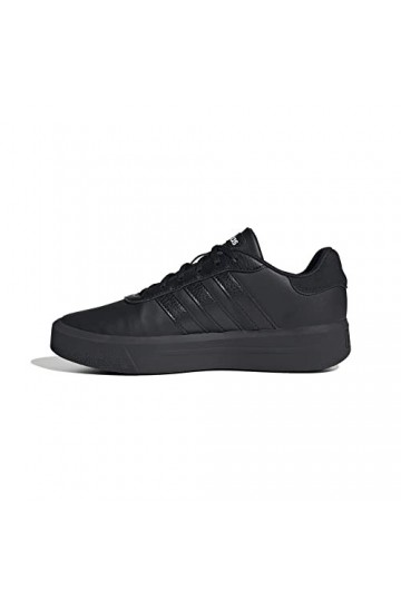 adidas Femme Court Platform Shoes Sneaker, Core Black/Core Black/FTWR White, 38 2/3 EU