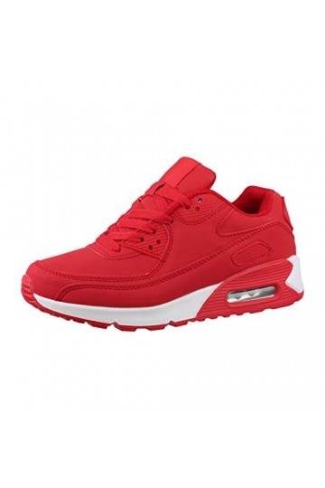 Chaussures à la Mode Femmes Hommes de Course Sport Baskets Chunkyrayan Y011-H011 Red-36