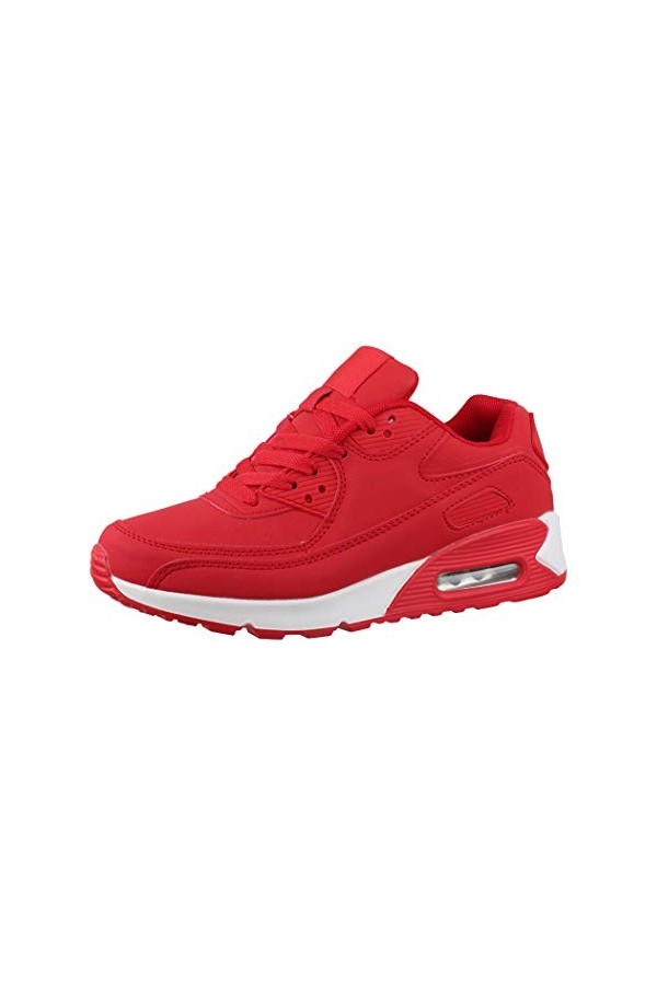Chaussures à la Mode Femmes Hommes de Course Sport Baskets Chunkyrayan Y011-H011 Red-36