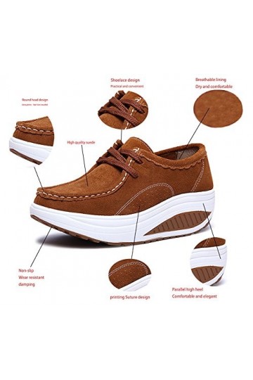 Femmes Baskets Chaussures de Running Sport Mode Chaussures Marche Minceur Chaussures Casual Respirantes Compensées Plate-Form