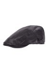 LUOEM Chapeau de Vendeur de journaux en Cuir avec Casquette Chapeau de Conduite Cabbie Chapeau de Conduite Chapeau Plat Irlan